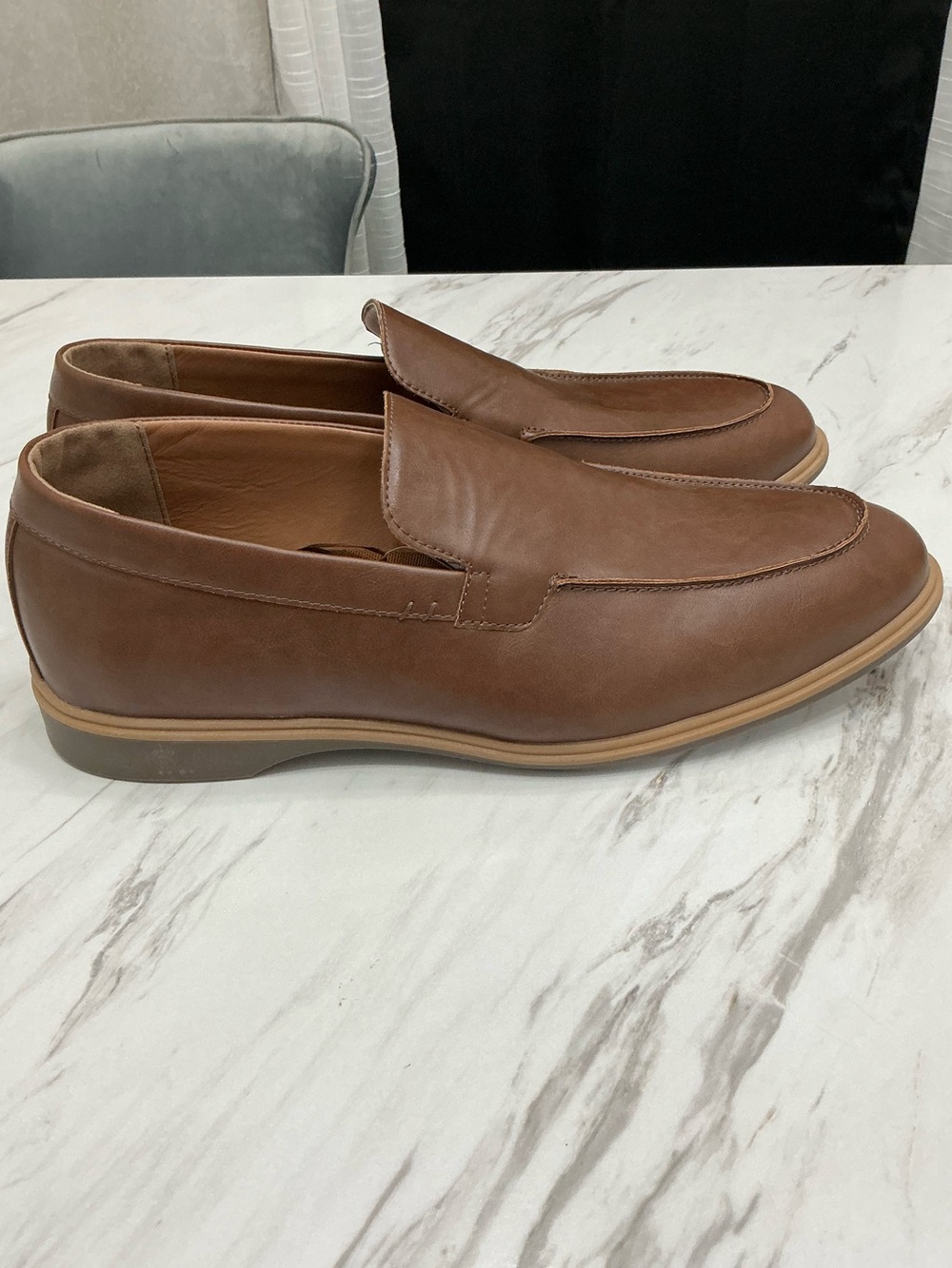 Deer Stags Brown Slip-On Leather Loafers
